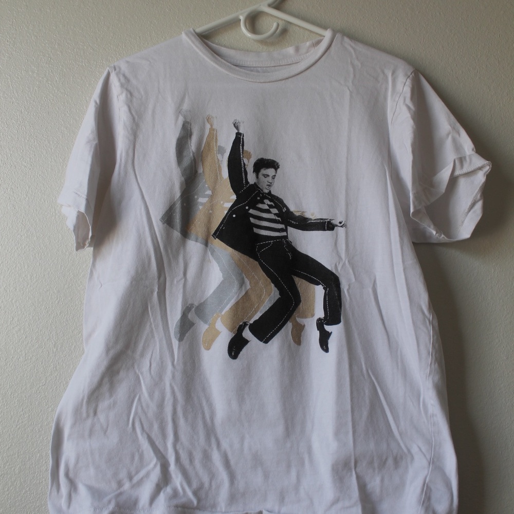 White Elvis Tee